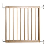 BabyDan pas de risque de trébuchement, 71,5-78,5 cm, Basic Stair Gate/barrière pour bébé/barrière de sécurité, bois, fabriqué au Danemark - (Pet Gate/Dog gate)