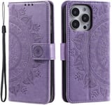 Trolsk Mandala Wallet with Strap (iPhone 16 Pro) - Lila