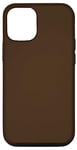 Coque pour iPhone 15 Coque, Housse de téléphone marron foncé pour téléphone, téléphone marron uni