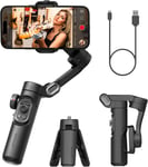 Stabilisateur De Téléphone 3 Axes Pour Smartphone Pliable Avec Molette De Mise Au Point Tiktok Youtube Vlog Pour Iphone16 15 14 13 12 Pro Max Android- Smart Xe[VID065117]