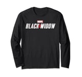 Marvel Black Widow Text Logo Manche Longue