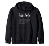 Novelty Boss Lady Definition Chelsea Wife Girl Business Zip Hoodie