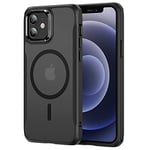 ESR Coque Magnétique pour iPhone 12 et iPhone 12 Pro, Compatible avec MagSafe, Hybrid Coque pour iPhone 12/12 Pro avec HaloLock, Dos Rayure Résistible, Cadre Solide et Agrippant, Noir