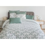 Home Linge Passion - la frise Parure de couette 100% coton - Vert - 220x240 cm - Vert