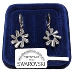 Moulinette Cercle Boucles Pl. or Blanc 18K avec des Cristaux Swarovski