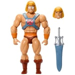 Masters of the Universe Origins Fakor Figurine articulée de 14 cm collection Cartoon, sosie de Musclor pour berner le roi dans la série télévisée des années 1980, conception détaillée, 16 points d’articulation et épée de puissance, JBM82