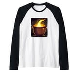 Funny Cauldron for Witches and Cooks Raglan Baseball Tee