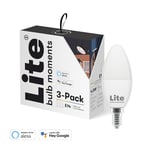 Lite bulb moments White & Color Ambience (RGB) E14 Lampa - 3-Pack