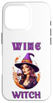 Coque pour iPhone 16 Pro Sorcière du vin d'Halloween buvant sa potion