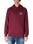 GANT Sweat à Capuche avec Motif Small Graphic Sweatshirt, Bordeaux, XXXL Homme