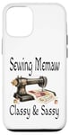 Coque pour iPhone 12/12 Pro Sewing Memaw Classy And Sassy Queen Machine à coudre vintage