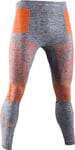 X-Bionic Energy Accumulator 4.0 Pantalon de Compression Collant de Sport Homme, Grey Melange/Orange, FR : 2XL (Taille Fabricant : 2XL)