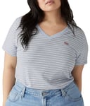 Levi's Pl Perfect Vneck Tee T-Shirt, Penny Stripe Kentuck, XL Grande Taille Femme