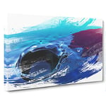 Water Drops V2 Canvas Print for Living Room Bedroom Home Office Décor, Wall Art Picture Ready to Hang, 30 x 20 Inch (76 x 50 cm)