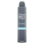 Dove MenCare Classic Antiperspirant Aerosol pack of 6 deodorant for men with 1/4