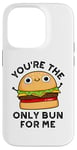 Coque pour iPhone 14 Pro Tu es le seul pain pour moi, jeu de mots amusant à hamburger