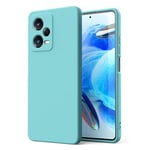 Byvuwiay Coque pour Xiaomi Redmi Note 12 Pro 5G, Ultra Mince Premium Housse Souple en Silicone Liquide, Coque de Protection pour Xiaomi Redmi Note 12 Pro 5G - Bleu Clair