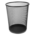 memobe Office Basket Made of Metal Mesh - Office Waste Bin - Rubbish Bin for the Office, School, Children's Room - High-Quality Workmanship - Practical Size - Rubbish Container - Silver - 29.5 x 34.5