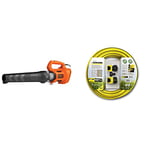 BLACK+DECKER Souffleur Axial Filaire 1850W, Souffleur de Feuilles Mortes avec 2 Vitesses et Racloir Intégré & Kärcher Set de raccordement pour nettoyeurs Haute Pression