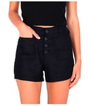 Hurley Button Front Short, Guimauve, L Femme