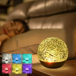 Galaxy Projector Night Light for Bedroom, Touch Lamps Bedside Star Projector for Kids, Ice Cube Ocean Wave Sensory Lights 16 Color Adjustable Brightness Crystal Lamp (RGB-Ice Ball)