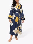 Fable & Eve Notting Hill Floral Dressing Gown, Navy