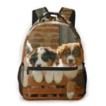 LNLN Sac à Dos décontracté pour Les Filles Australian Shepherd Puppy Laptop Backpack School Backpack for Men Women Lightweight Travel Casual Durable Daily Daypack College Student Rucksack 11 5in X