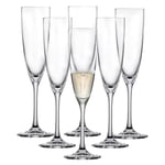 Schott Zwiesel Classico Lot de 6 flûtes à champagne classiques avec point de mouse, verres en cristal Tritan lavables au lave-vaisselle, fabriqués en Allemagne (n° d'article 123657)