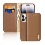 Dux Ducis Hivo Wallet Cover til iPhone 15 Pro Max - Brun