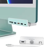 Hub USB C pour iMac M1/M3, adaptateur USB C 7 en 1 avec HDMI 4K, USB C 5 Gbps, SD/TF, 2 USB 3.0 et USB 2.0, hub pour iMac 24 pouces, MacBook Air/Pro et appareil de type C, livré avec sept