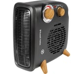 RUSSELL HOBBS Retro RHRETHFH1001WDB Hot & Cool Fan Heater - Black & Brown, Brown,Black