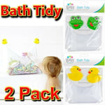 🔥2 Pack Kids Baby Bath Tidy Toy Bag Organiser Mesh Net Storage Holder Bathroom 