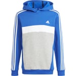 adidas Tiberio 3-Stripes Colorblock Fleece Hettegenser Barn - Blå - str. 152