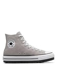 Converse Mens City Trek Hi Top Trainers - Light Grey, Light Grey, Size 8, Men