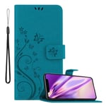 Coque pour Apple iPhone XR en BLEU FLORAL Housse de protection Étui au design floral avec fermeture magnétique, fonction de support et emplacements pour cartes - Neuf