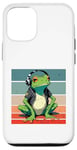 Coque pour iPhone 12/12 Pro Frog Headphones Music Chill Cool Veste décontractée