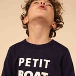 Petit Bateau Långärmad T-shirt Med Tryck Marinblå | Marinblå | 12 years