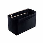 Handväska organiser insats handväska plånbok arrangör foder väska påse dragkedja stängning tote arrangör skötväska insats sminkväska kvinnor resor Black