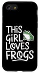 Coque pour iPhone SE (2020) / 7 / 8 Cette fille aime les grenouilles, les amoureux des grenouilles mignonnes et le plaisir des animaux