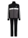 Boys, adidas Sportswear Junior Kids Colorblock Tracksuit - Black/Grey, Black/White, Size 15-16 Years