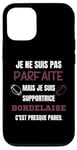 Coque pour iPhone 15 Pro Supportrice Rugby Bordeaux Humour