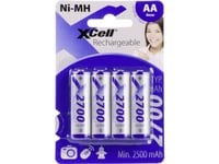 Xcell X2700aa B4 Uppladdningsbart Aa-Batteri Nimh 2700 Mah 1.2 V 4 St