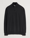 Morgano Extra Fine Merino Wool Half-Zip Black