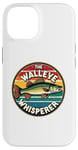 iPhone 14 Vintage Walleye Drawing: The Walleye Whisperer Fisherman Case