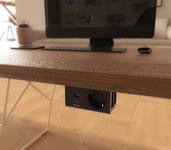 Deltaco OFFICE Under-desk Outlet angled 1 outlet 1x21W A+C USB GST18