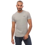 Superdry Mens Vintage Logo Embroidered T-Shirt in Stone material_cotton - Size X-Small