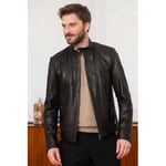 Veste Univers Du Luxe  MIGUEL AGNEAU NOIR JUMBO