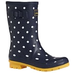 Joules Molly Womens Boots Wellington - Navy Spot All Sizes