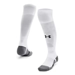 Under Armour UA Magnetico 1pk Over-The-Calf Chaussettes de sport, Chaussettes hautes anti-transpirantes, Chaussettes de foot, running ou workout pour hommes et femmes, blanc/gris/noir