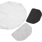 Vhbw - 3x filtre à charbon actif, 3x filtre à graisses, 6x filtre papier compatible avec DeLonghi F350 Bianco, F350 friteuse - 12 filtres